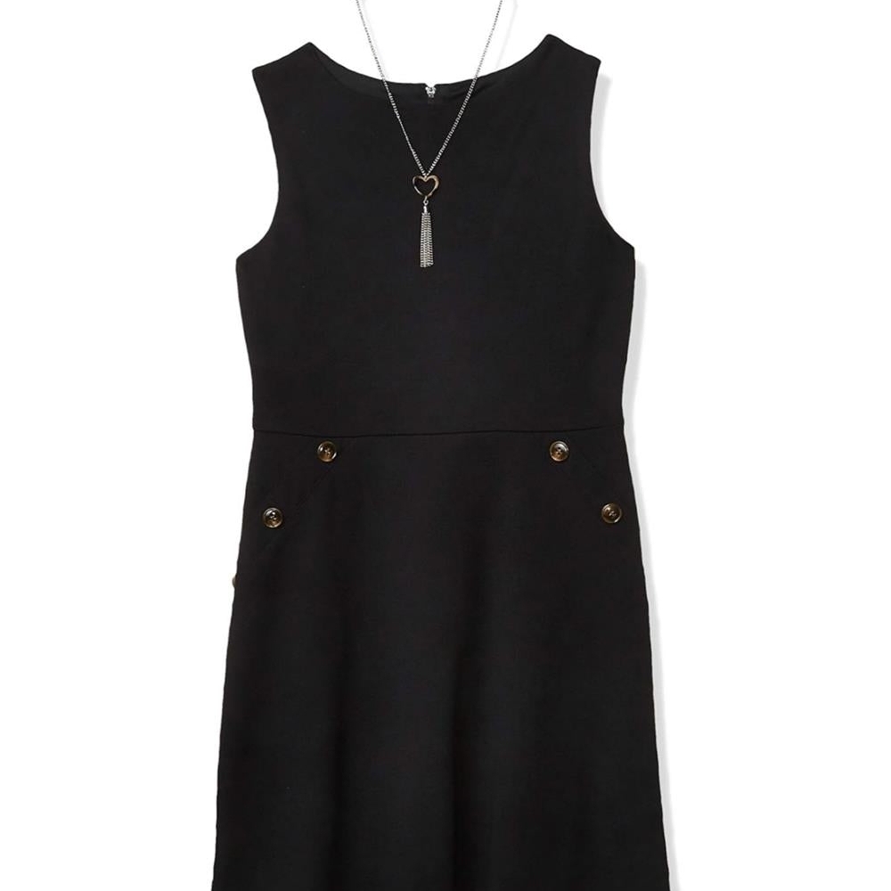 Amy Byer Sleeveless A-Line Dress with Button Accents ~ Free Shipping! ☆